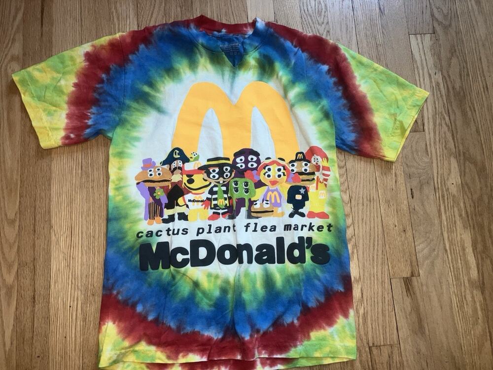 CACTUS PLANT FLEA MARKET CPFM X MCDONALDS CACTUS BUDDY AND FRIENDS TEE TIEDYE S